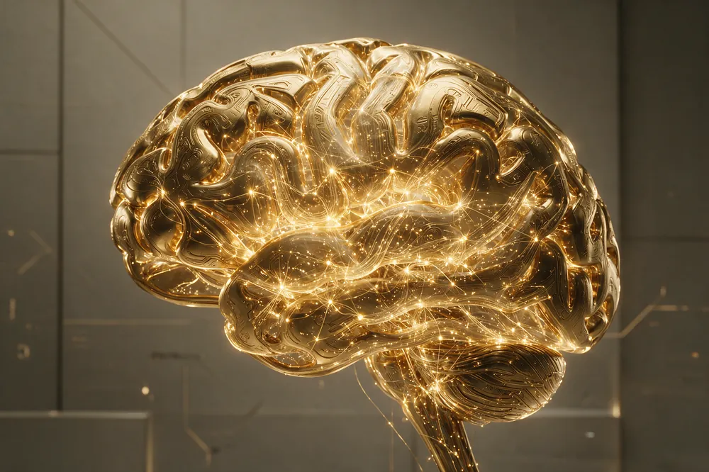 Selbstlernendes KI-Gehirn aus goldenen Datenströmen